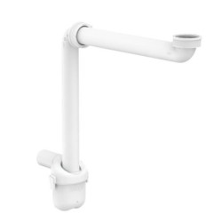Hansgrohe Accessoires - Siphon de lavabo, gain de place, 32mm, blanc 54235000