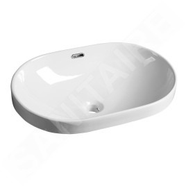 Sapho Lima - Lavabo semi-encastrable 595x175x395 mm, blanc BH7022