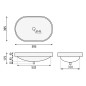 Sapho Lima - Lavabo semi-encastrable 595x175x395 mm, blanc BH7022 Sapho Lima - Lavabo semi-encastrable 595x175x395 mm, blanc BH7022
