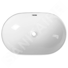 Sapho Lima - Lavabo semi-encastrable 595x175x395 mm, blanc BH7022