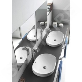 Sapho Lima - Lavabo semi-encastrable 595x175x395 mm, blanc BH7022
