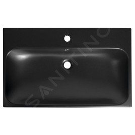 Sapho Toridi - Lavabo 76 x 47 cm, avec trop-plein, trou pour robinet, noir mat TU0226B