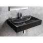 Sapho Toridi - Lavabo 76 x 47 cm, avec trop-plein, trou pour robinet, noir mat TU0226B Sapho Toridi - Lavabo 76 x 47 cm, avec trop-plein, trou pour robinet, noir mat TU0226B