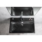 Sapho Toridi - Lavabo 76 x 47 cm, avec trop-plein, trou pour robinet, noir mat TU0226B Sapho Toridi - Lavabo 76 x 47 cm, avec trop-plein, trou pour robinet, noir mat TU0226B