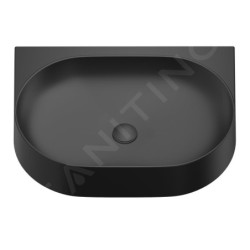 Ravak Yard - Lavabo 605x500 mm, sans trop-plein, sans trou pour robinet, noir mat XJX0D060000