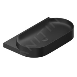 Ravak Yard - Lavabo 805x500 mm, sans trop-plein, sans trou pour robinet, noir mat XJX0D080000