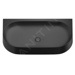 Ravak Yard - Lavabo 805x500 mm, sans trop-plein, sans trou pour robinet, noir mat XJX0D080000