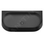Ravak Yard - Lavabo 805x500 mm, sans trop-plein, sans trou pour robinet, noir mat XJX0D080000