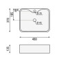Sapho Balena - Vasque 480x135x370 mm, blanc BH7013 Sapho Balena - Vasque 480x135x370 mm, blanc BH7013