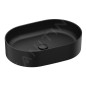 Ravak Ceramic - Vasque à poser, 550x370 mm, sans trop-plein, noir mat XJX0D155000