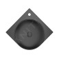 Ravak Yard - Lavabo d'angle 45x45 cm, sans trop-plein, trou pour mitigeur, noir mat XJX0D245000 Ravak Yard - Lavabo d'angle 45x45 cm, sans trop-plein, trou pour mitigeur, noir mat XJX0D245000