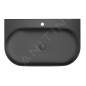 Ravak Yard - Lavabo 805x500 mm, sans trop-plein, trou pour robinetterie, noir mat XJX0D280002