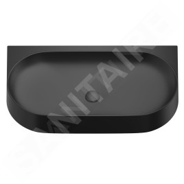 Ravak Yard - Lavabo 805x500 mm, sans trop-plein, trou pour robinetterie, noir mat XJX0D280002