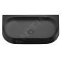 Ravak Yard - Lavabo 805x500 mm, sans trop-plein, trou pour robinetterie, noir mat XJX0D280002