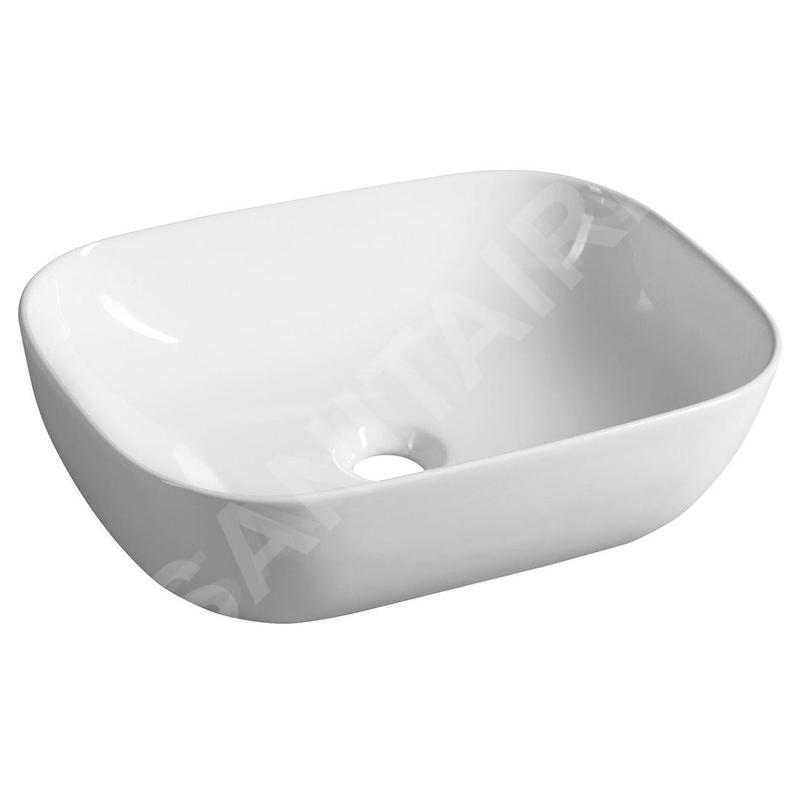 Aqualine Lavabos - Vasque à poser, 46x34 cm, sans trop-plein, blanc 46341 Aqualine Lavabos - Vasque à poser, 46x34 cm, sans trop-plein, blanc 46341
