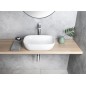 Aqualine Lavabos - Vasque à poser, 46x34 cm, sans trop-plein, blanc 46341 Aqualine Lavabos - Vasque à poser, 46x34 cm, sans trop-plein, blanc 46341