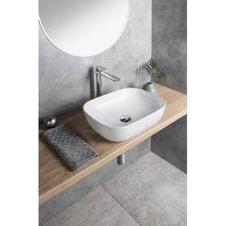 Aqualine Lavabos - Vasque à poser, 46x34 cm, sans trop-plein, blanc 46341
