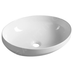 Aqualine Lavabos - Vasque à poser, 51x37 cm, sans trop-plein, blanc 50361