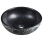 Sapho Priori - Lavabo pour plan de travail, diamètre 41 cm, sans trop-plein, noir/blanc PI034 Sapho Priori - Lavabo pour plan de travail, diamètre 41 cm, sans trop-plein, noir/blanc PI034