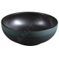 Sapho Priori - Lavabo pour plan de travail, diamètre 41 cm, sans trop-plein, noir/vert PI039 Sapho Priori - Lavabo pour plan de travail, diamètre 41 cm, sans trop-plein, noir/vert PI039