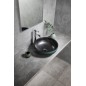 Sapho Priori - Lavabo pour plan de travail, diamètre 41 cm, sans trop-plein, noir/vert PI039 Sapho Priori - Lavabo pour plan de travail, diamètre 41 cm, sans trop-plein, noir/vert PI039