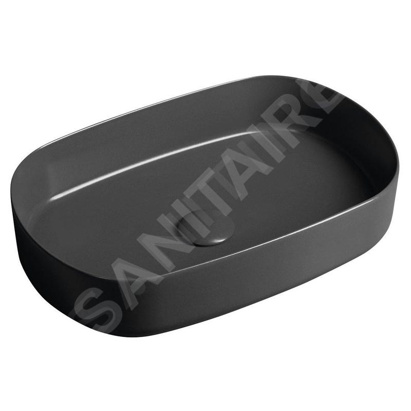 Sapho Infinity - Vasque à poser, 550x360 mm, sans trop-plein, anthracite 10NF65055-2C Sapho Infinity - Vasque à poser, 550x360 mm, sans trop-plein, anthracite 10NF65055-2C