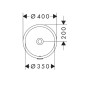 Hansgrohe Xuniva S - Vasque encastré, diamètre 35 cm, avec trop-plein, blanc 60151450