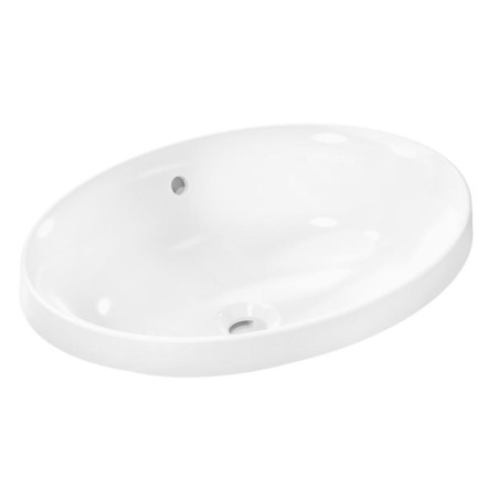 Hansgrohe Xuniva D - Lavabo, 55x40 cm, avec trop-plein, sans trou pour robinet, blanc 60156450