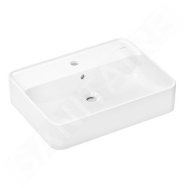Hansgrohe Xuniva Q - Lavabo à poser, 60x45 cm, avec trop-plein, trou pour robinetterie, blanc 60172450