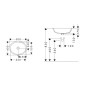 Hansgrohe Xuniva D - Lavabo encastré, 45x35 cm, avec trop-plein, SmartClean, blanc 61048450