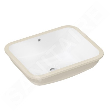 Hansgrohe Xuniva Q - Lavabo encastré, 45x35 cm, avec trop-plein, SmartClean, blanc 61052450