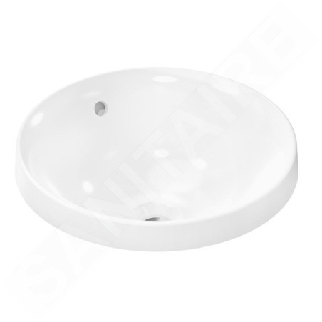 Hansgrohe Xuniva S - Vasque, diamètre 40 cm, avec trop-plein, sans trou pour robinet, SmartClean, blanc 61054450
