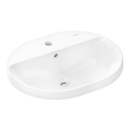 Hansgrohe Xuniva U - Lavabo 55x45 cm, avec trop-plein, trou pour robinetterie, SmartClean, blanc 61064450