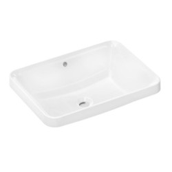 Hansgrohe Xuniva Q - Lavabo, 55x40 cm, avec trop-plein, sans trou pour robinetterie, SmartClean, blanc 61066450