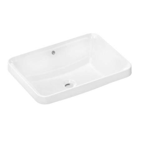 Hansgrohe Xuniva Q - Lavabo, 55x40 cm, avec trop-plein, sans trou pour robinetterie, SmartClean, blanc 61066450