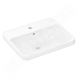 Hansgrohe Xuniva Q - Lavabo 55x45 cm, avec trop-plein, trou pour robinetterie, SmartClean, blanc 61068450