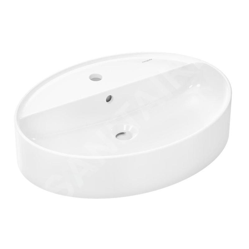 Hansgrohe Xuniva D - Lavabo à poser, 60x45 cm, avec trop-plein, trou pour robinet, SmartClean, blanc 61078450