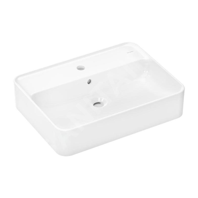 Hansgrohe Xuniva Q - Lavabo à poser, 60x45 cm, avec trop-plein, trou pour robinet, SmartClean, blanc 61082450 Hansgrohe Xuniva Q - Lavabo à poser, 60x45 cm, avec trop-plein, trou pour robinet, SmartClean, blanc 61082450