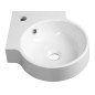 Sapho Lavabos - Lave-mains d’angle, 38x38 mm, avec trop-plein, trou pour robinet, blanc KR038
