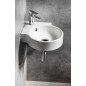 Sapho Lavabos - Lave-mains d’angle, 38x38 mm, avec trop-plein, trou pour robinet, blanc KR038