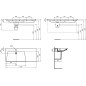 Ideal Standard La Dolce Vita - Lavabo, 54x126 cm, gauche, avec trop-plein, trou pour robinet, blanc E263201 Ideal Standard La Dolce Vita - Lavabo, 54x126 cm, gauche, avec trop-plein, trou pour robinet, blanc E263201
