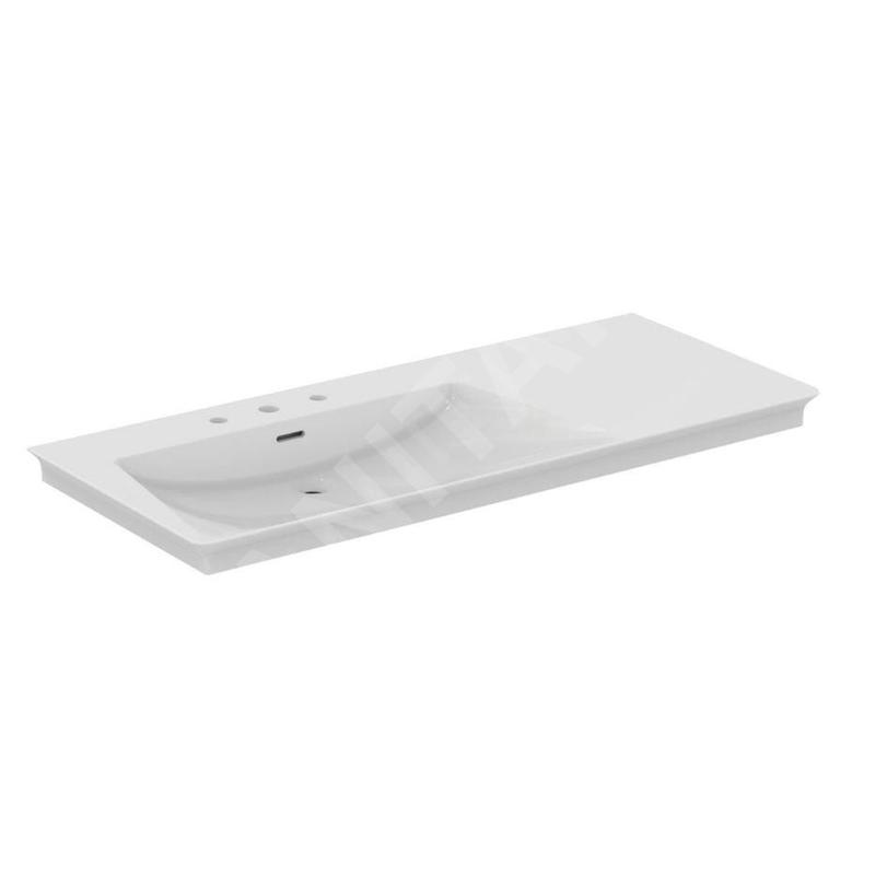 Ideal Standard La Dolce Vita - Lavabo, 54x126 cm, gauche, avec trop-plein, 3 trous pour robinetterie, blanc E269601