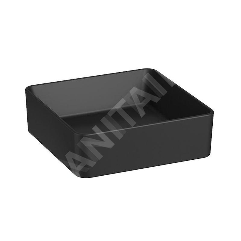 Jika Cubito Pure - Vasque à poser, 38x38 mm, sans trop-plein, noir mat H8184227161121