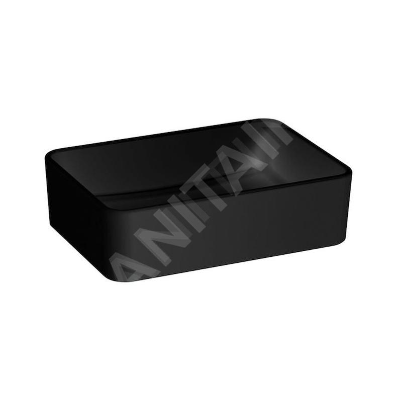 Jika Cubito Pure - Vasque à poser, 50x35 mm, sans trop-plein, noir mat H8184237161121 Jika Cubito Pure - Vasque à poser, 50x35 mm, sans trop-plein, noir mat H8184237161121