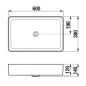 Jika Cubito Pure - Vasque à poser, 60x38 cm, sans trop-plein, blanc H8184270001121 Jika Cubito Pure - Vasque à poser, 60x38 cm, sans trop-plein, blanc H8184270001121