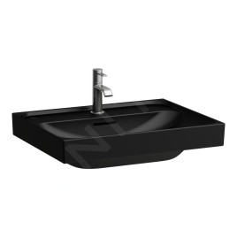 Laufen Meda - Lavabo, 60x46 cm, avec trop-plein, trou pour robinet, noir mat H8101137161041
