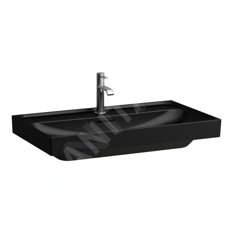Laufen Meda - Lavabo, 80x46 cm, avec trop-plein, trou pour robinet, noir mat H8101177161041 Laufen Meda - Lavabo, 80x46 cm, avec trop-plein, trou pour robinet, noir mat H8101177161041