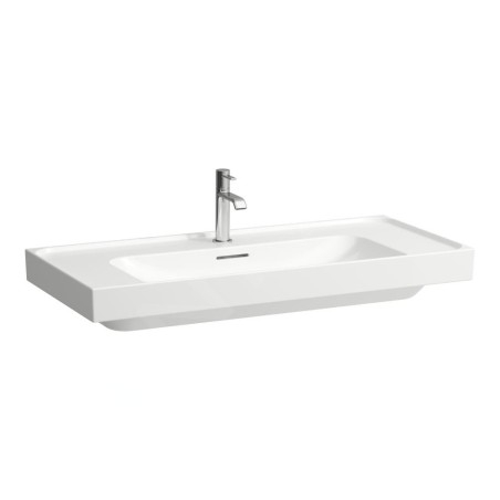 Laufen Meda - Lavabo 100x46 cm, avec trop-plein, trou pour robinet, blanc H8101190001041