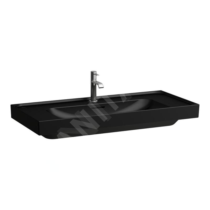 Laufen Meda - Lavabo, 100x46 cm, avec trop-plein, trou pour robinet, noir mat H8101197161041 Laufen Meda - Lavabo, 100x46 cm, avec trop-plein, trou pour robinet, noir mat H8101197161041