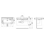 Laufen Meda - Lavabo, 100x46 cm, avec trop-plein, trou pour robinet, noir mat H8101197161041 Laufen Meda - Lavabo, 100x46 cm, avec trop-plein, trou pour robinet, noir mat H8101197161041